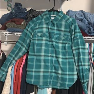 Thick green Columbia flannel